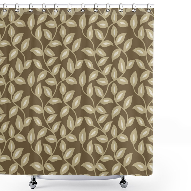 Personality  Seamless Leaves Wallpaper Shower Curtains