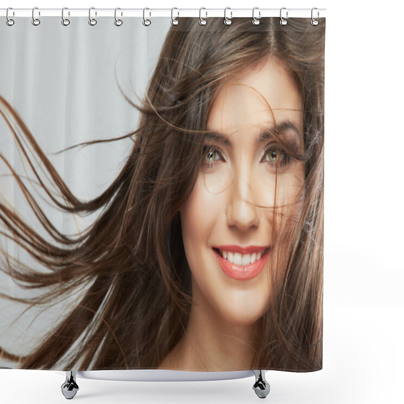 Personality  Woman With Fashion Hair Style Shower Curtains