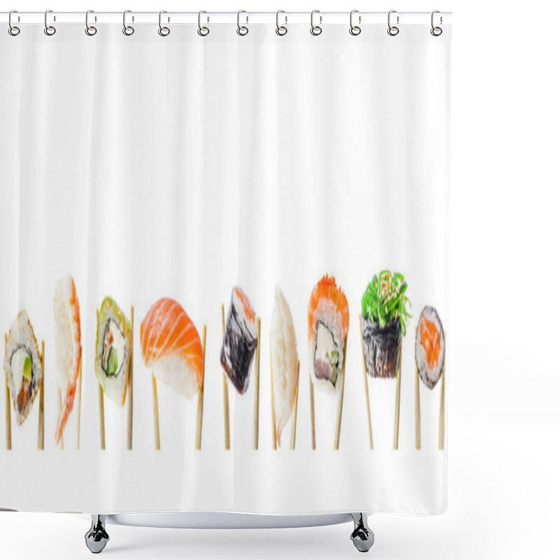 Personality  Seamless Pattern With Sushi Shower Curtains