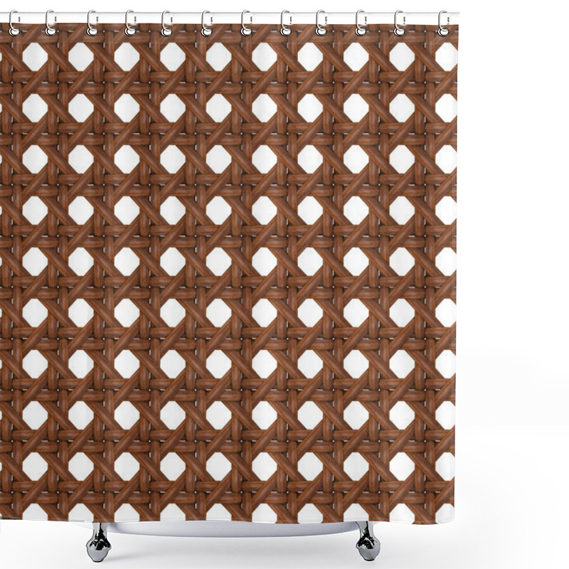 Personality  Seamless Texture Of Wooden Brown Rattan. Shower Curtains