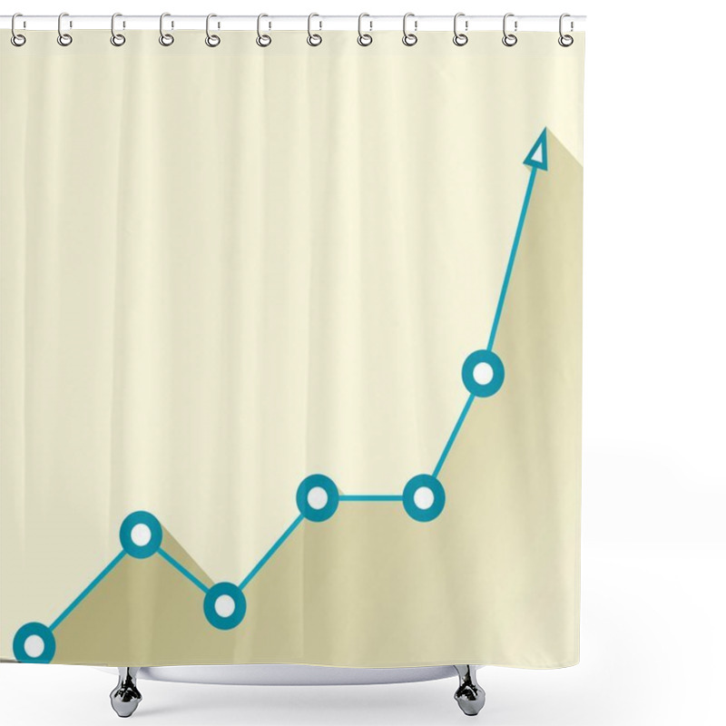 Personality  Business Graph And Chart. Vector Illustration Shower Curtains