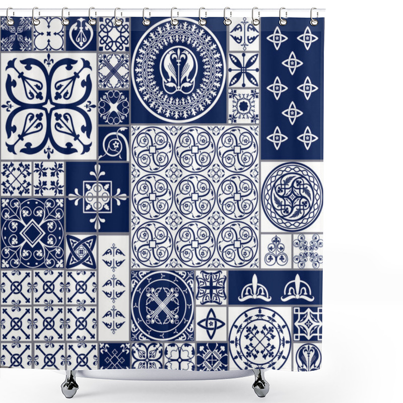 Personality  Moroccan Tiles Seamless Pattern Shower Curtains