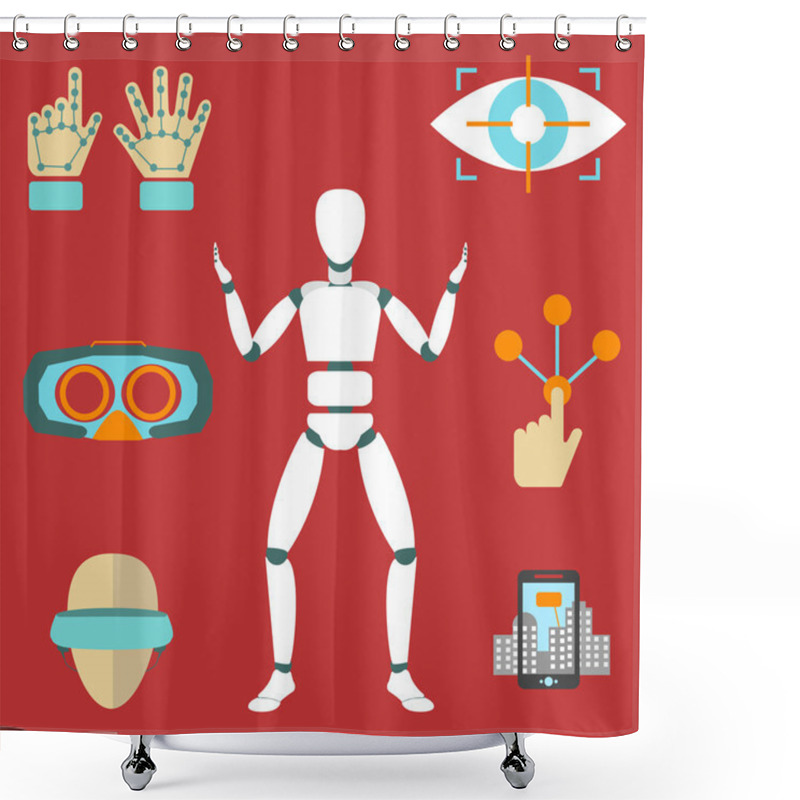 Personality  Devices For Virtual Reality Shower Curtains