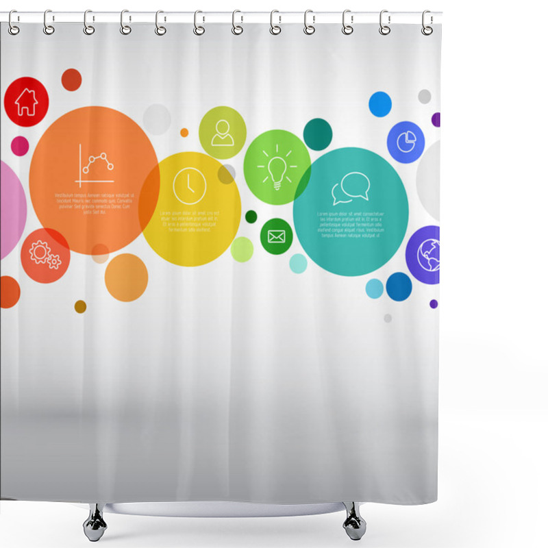 Personality  Rainbow Diagram Infographic Template Shower Curtains