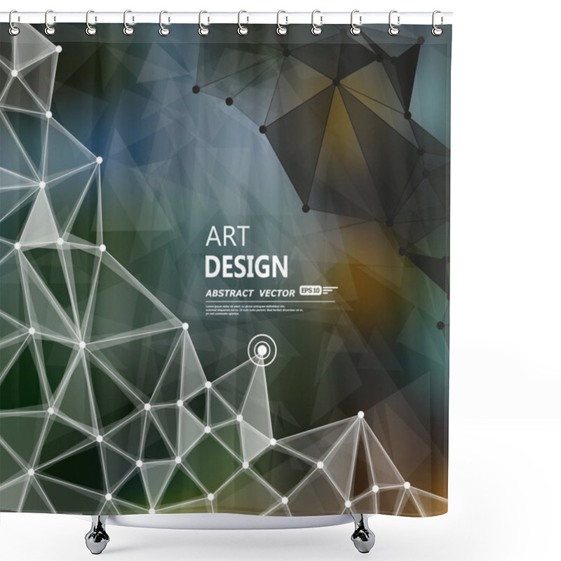 Personality  Abstract Composition, Black Font Texture, White Cybernetic Dot, Title Sequence, Wallpaper, Creative Figure, Intro Banner Form, Star, Point Surface, Outer Space Flyer Fiber, Neon Matrix, EPS10 Backdrop Shower Curtains