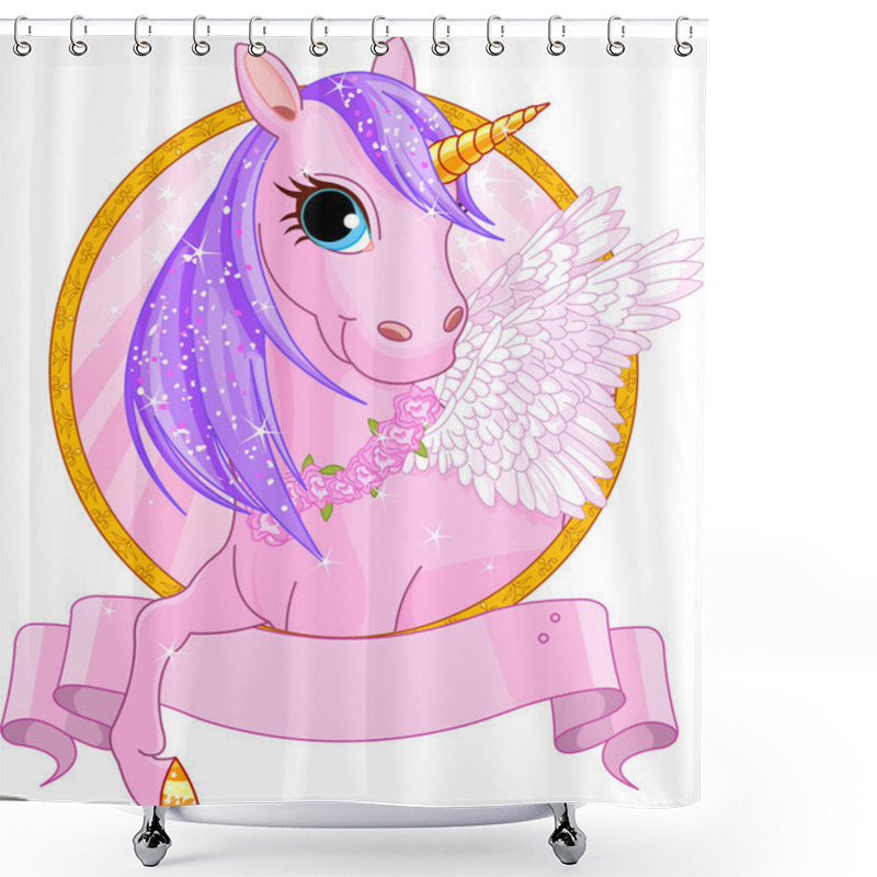 Personality  Unicorn Sign Shower Curtains