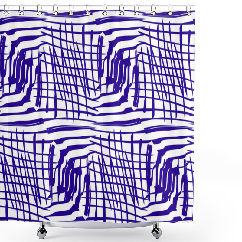 Personality  Abstract Geometric Pattern Shower Curtains