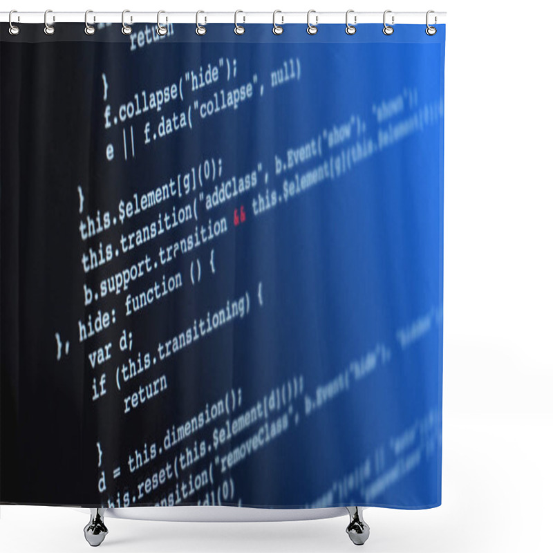 Personality  Programming Html Application Code Running Down A Computer Screen Shower Curtains