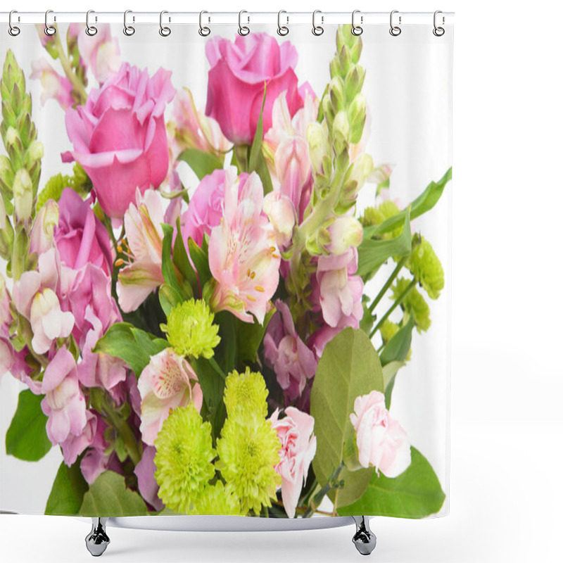 Personality  Vibrant Floral Bouquet Woth Roses, Lilies And Snap Dragons Shower Curtains