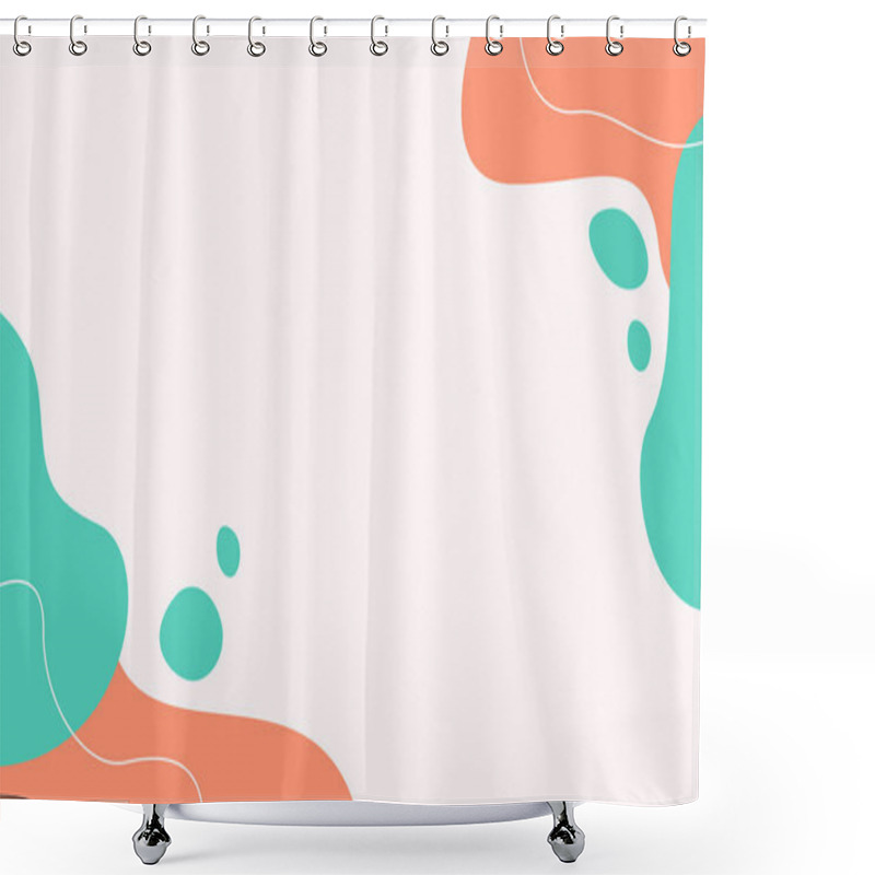 Personality  Abstract Background Simple Hand Drawn Minimalist Style with Free Shape and Pastel Colors. Vector Background Illustration for presentation shower curtains