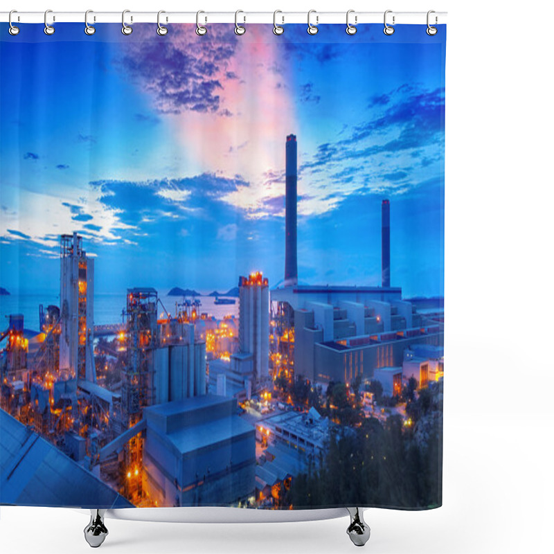 Personality  Coal Power Station And Cement Plant Shower Curtains