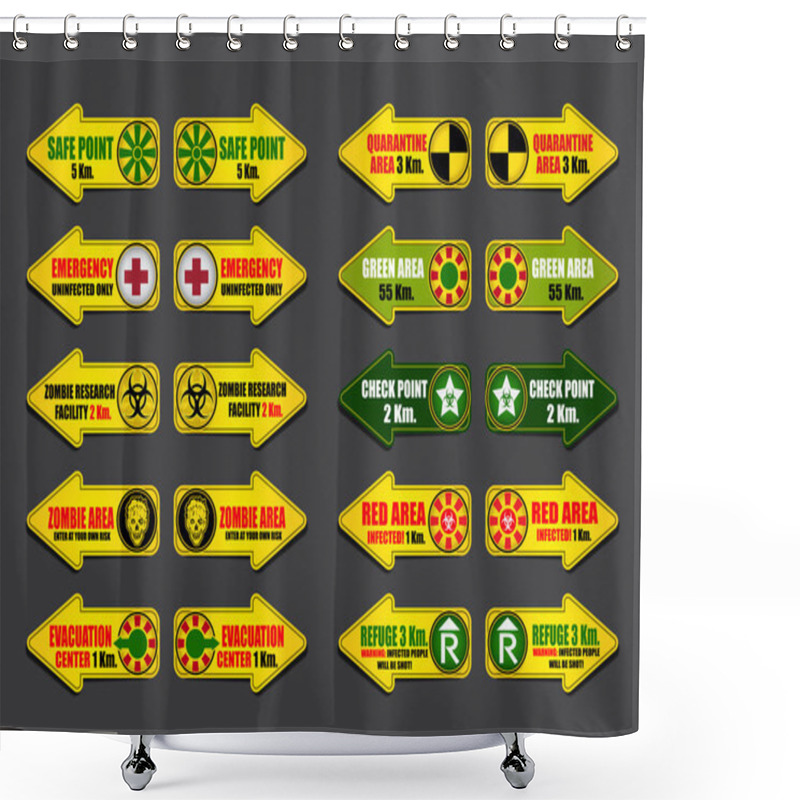 Personality  Zombie Apocalypse Shower Curtains