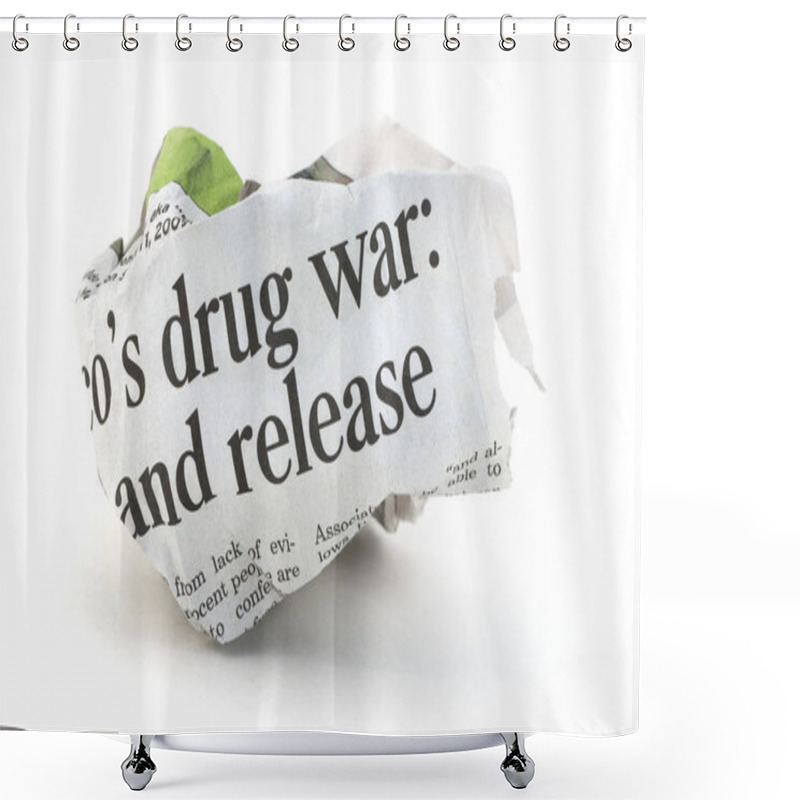 Personality  Drug War News Shower Curtains