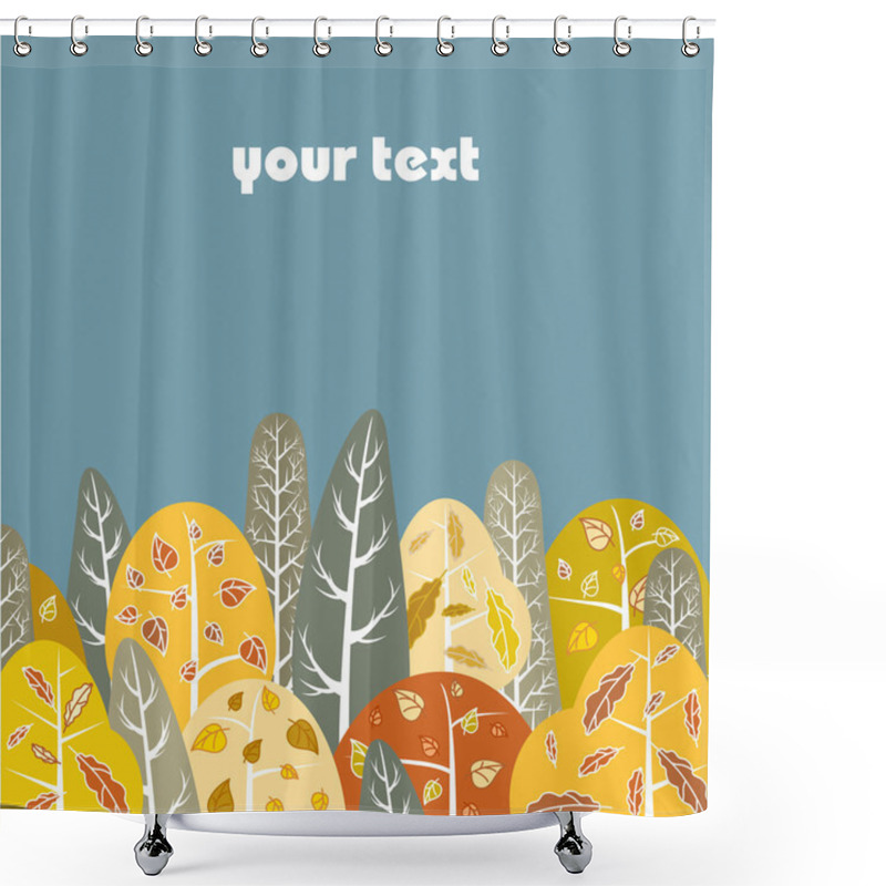 Personality  Autumn Forest Shower Curtains