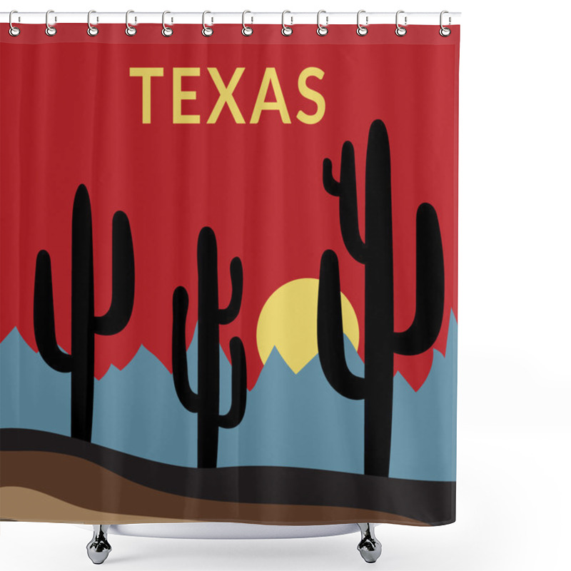 Personality  Texas T-shirt Design 2 Shower Curtains