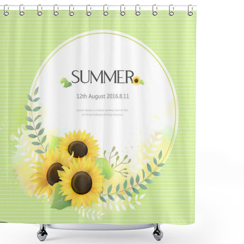 Personality  Sunflowers Greeting Card Template  Shower Curtains