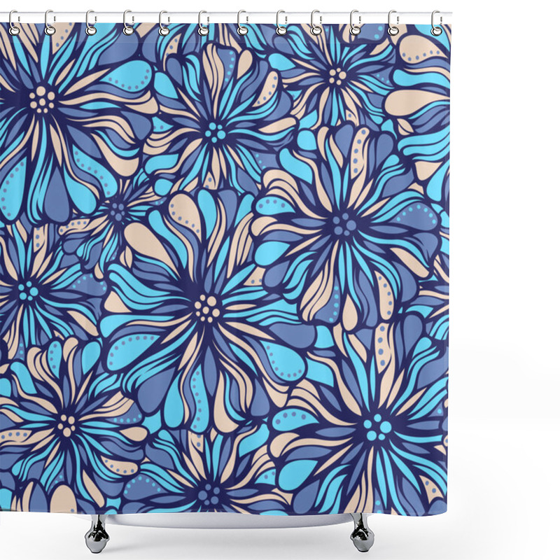 Personality  Seamless Floral Pattern Shower Curtains