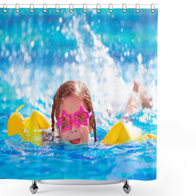 Personality  Cute Arabic Girl In The Pool Shower Curtains