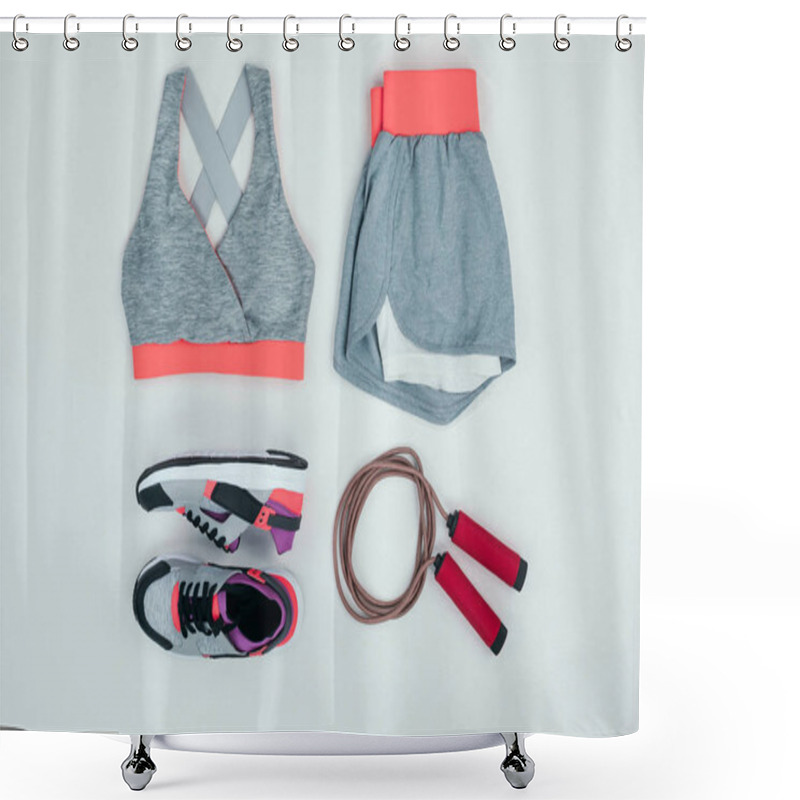 Personality  Sportswear And Fitness Equipment Shower Curtains