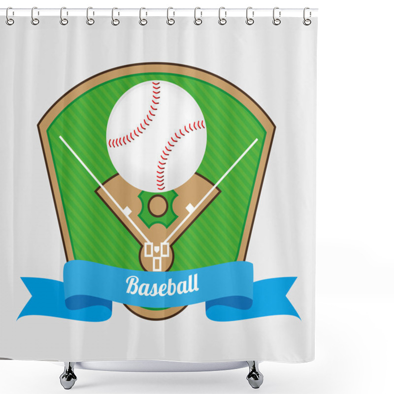 Personality  Baseball Sport  Design Shower Curtains