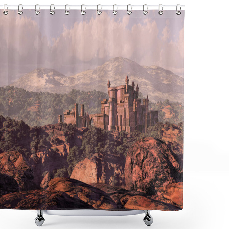 Personality  Castle Landscape Shower Curtains