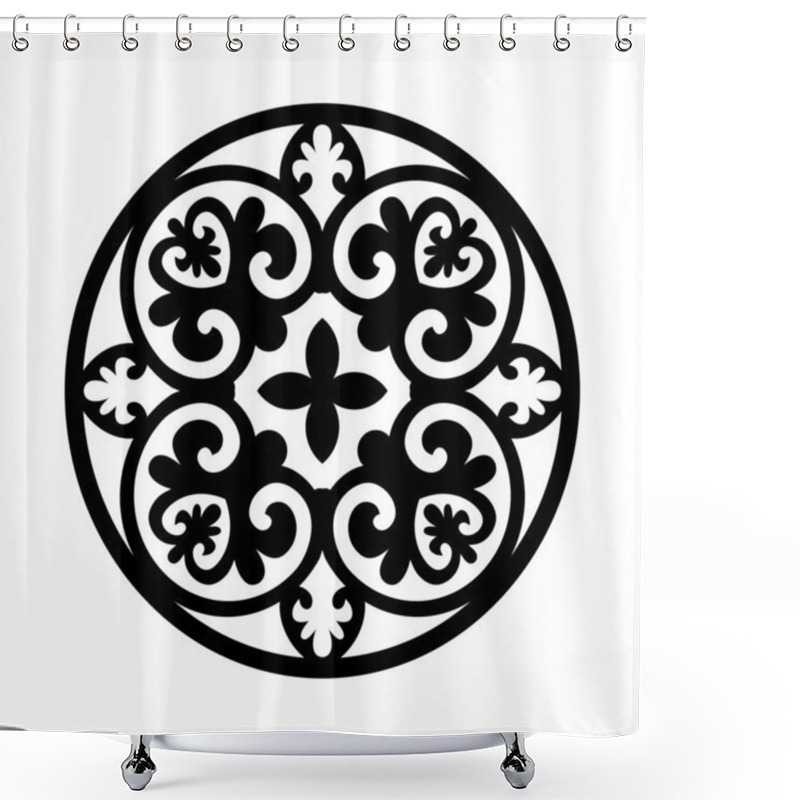 Personality  Circular Ornament Shower Curtains