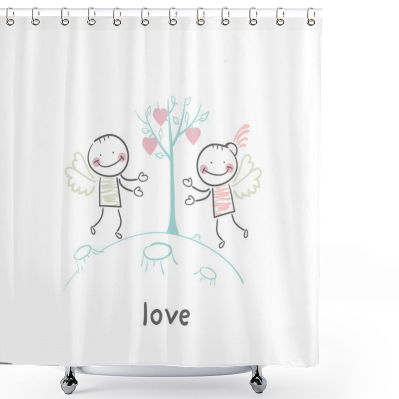 Personality  Couple In Love Shower Curtains