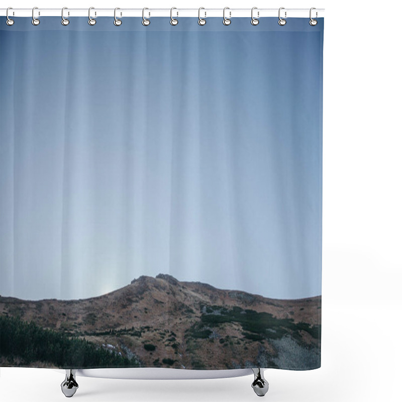 Personality  Dramatic Mountains Landscape Under Blue Sky, Carpathians, Ukraine Shower Curtains