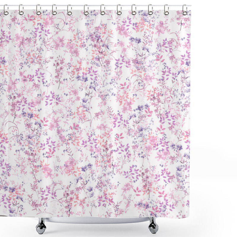 Personality  Floral Pattern Design With Liberty Style Floral Elements, Boho Inspiration For Woman Fashion. Print Texture For Masks Shower Curtains