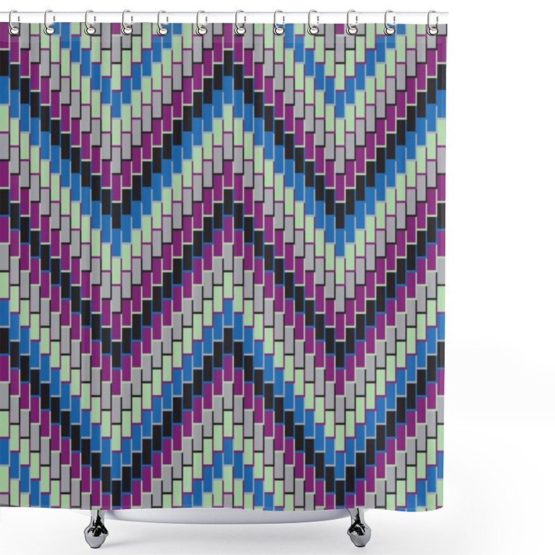 Personality  Herringbone Zigzag Pattern Shower Curtains