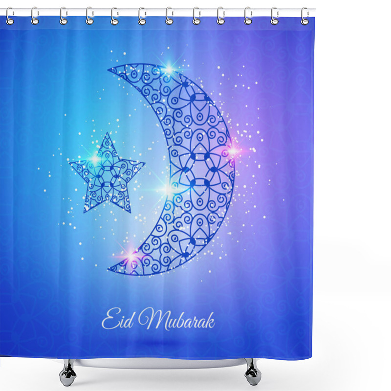 Personality  Moon For Muslim Community Festival Eid Mubarak Shower Curtains