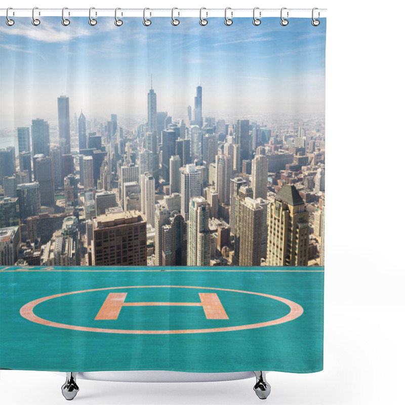 Personality  Chicago City And Skyscrapers Shower Curtains