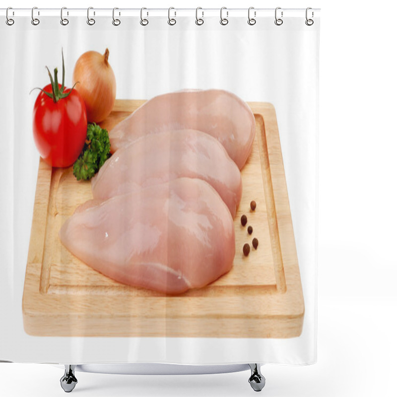 Personality  Fresh Raw Chicken Breasts Shower Curtains