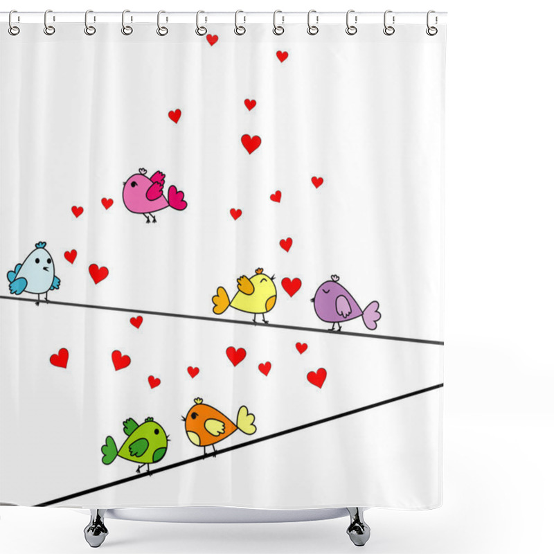 Personality  Valentine's Day Card Shower Curtains