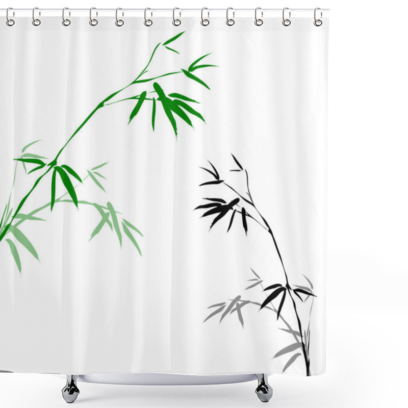 Personality  Bamboo Branches Shower Curtains