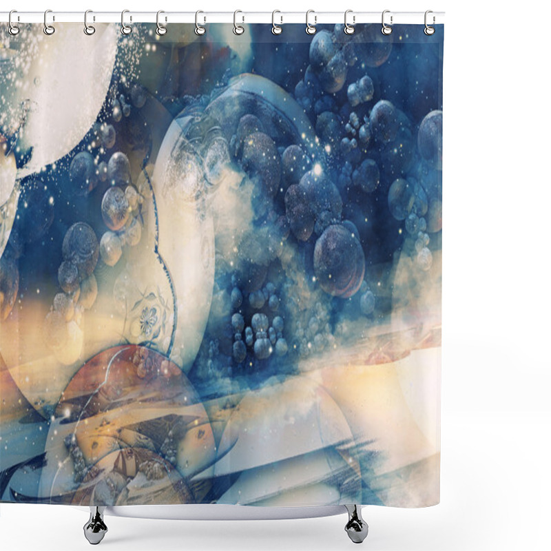 Personality  Space Background Shower Curtains