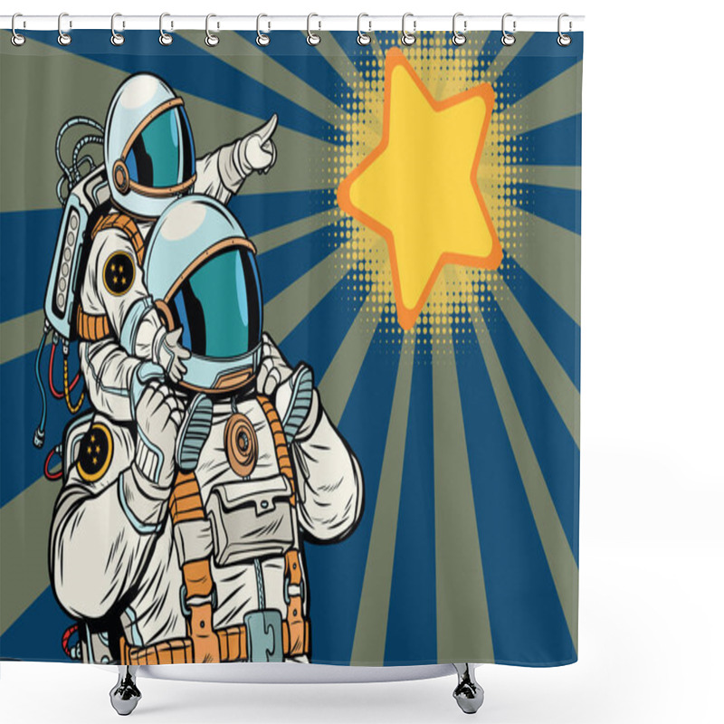 Personality  Astronauts Family, Child And Father Shower Curtains