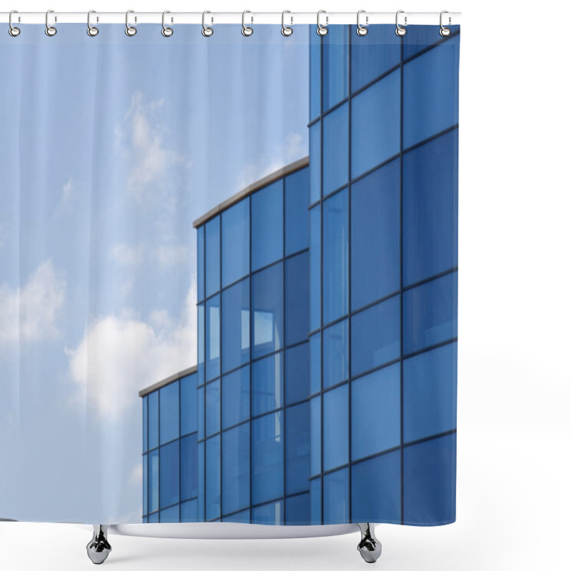 Personality  Reflective Office Building Shower Curtains