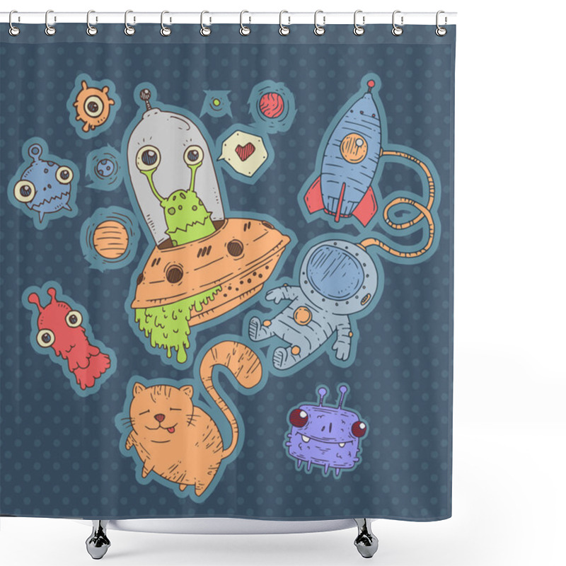 Personality  Space Set Shower Curtains