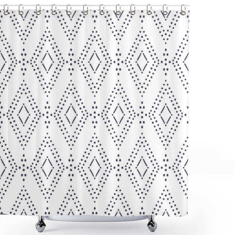 Personality  Ikat Seamless Pattern. Fashion Background. Shower Curtains