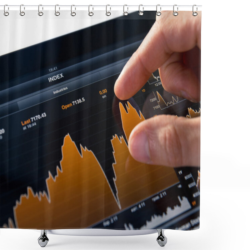 Personality  Analyzing Stock Market Chart Shower Curtains