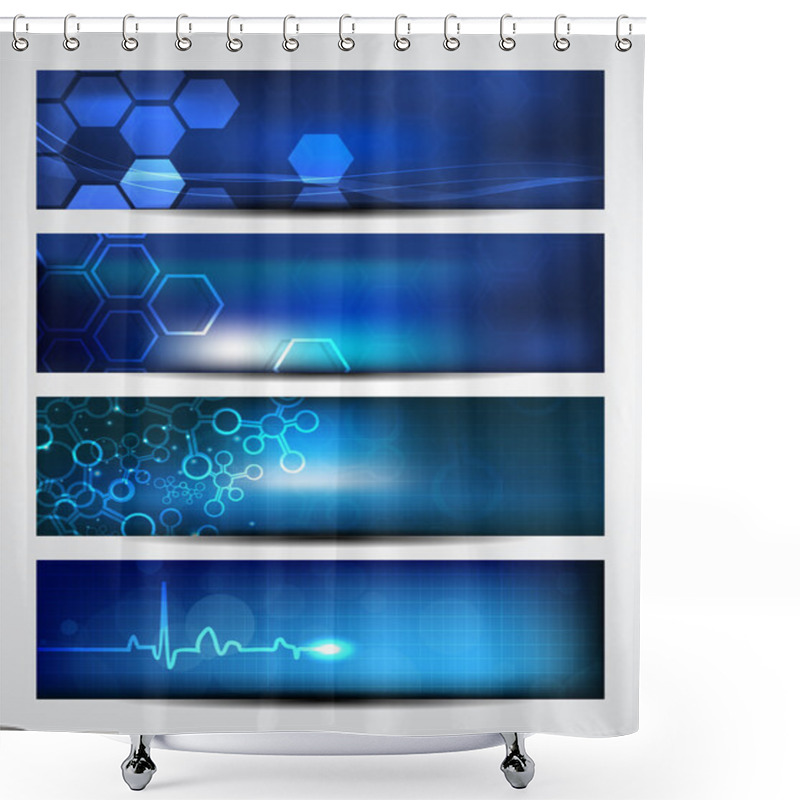 Personality  Website Banner Or Header With Shiny Abstract Design. EPS 10. Shower Curtains