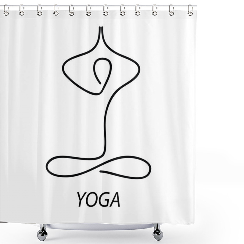 Personality  Yoga - Sign. Shower Curtains