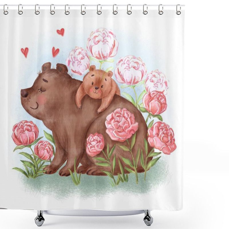 Personality  Pretty Lady With Pet  Shower Curtains