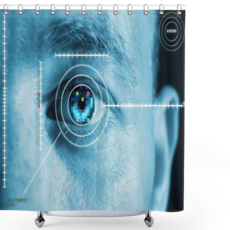 Personality  Iris Eye Scan Shower Curtains