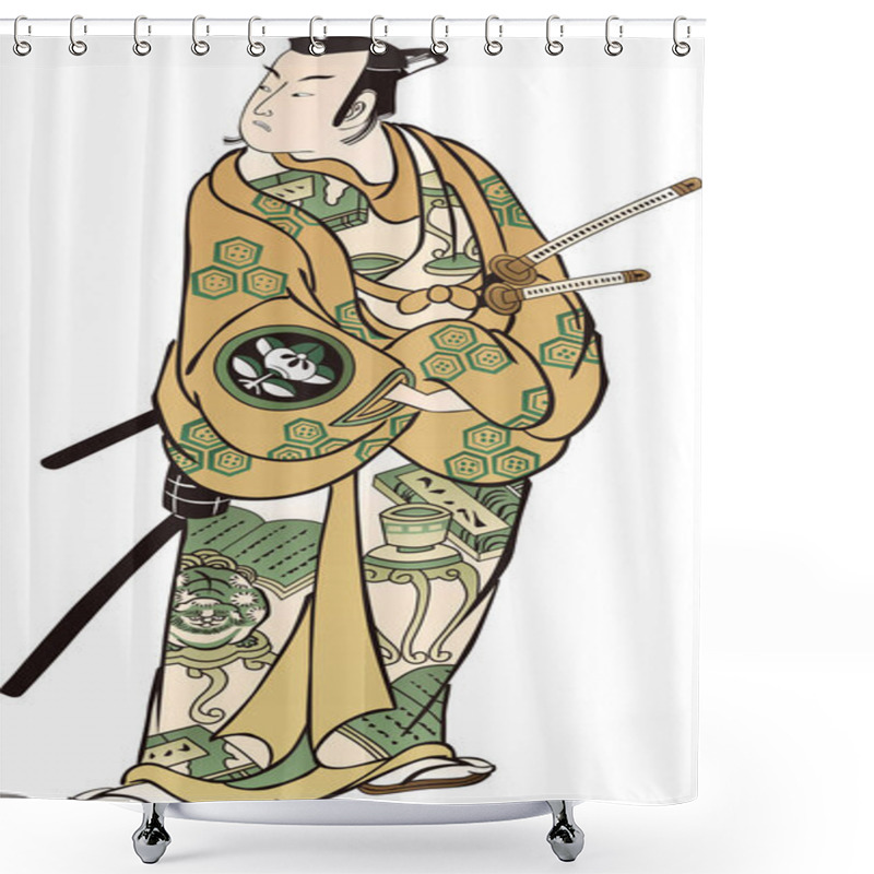 Personality  Ukiyo-e Kabuki Actor 54 Shower Curtains