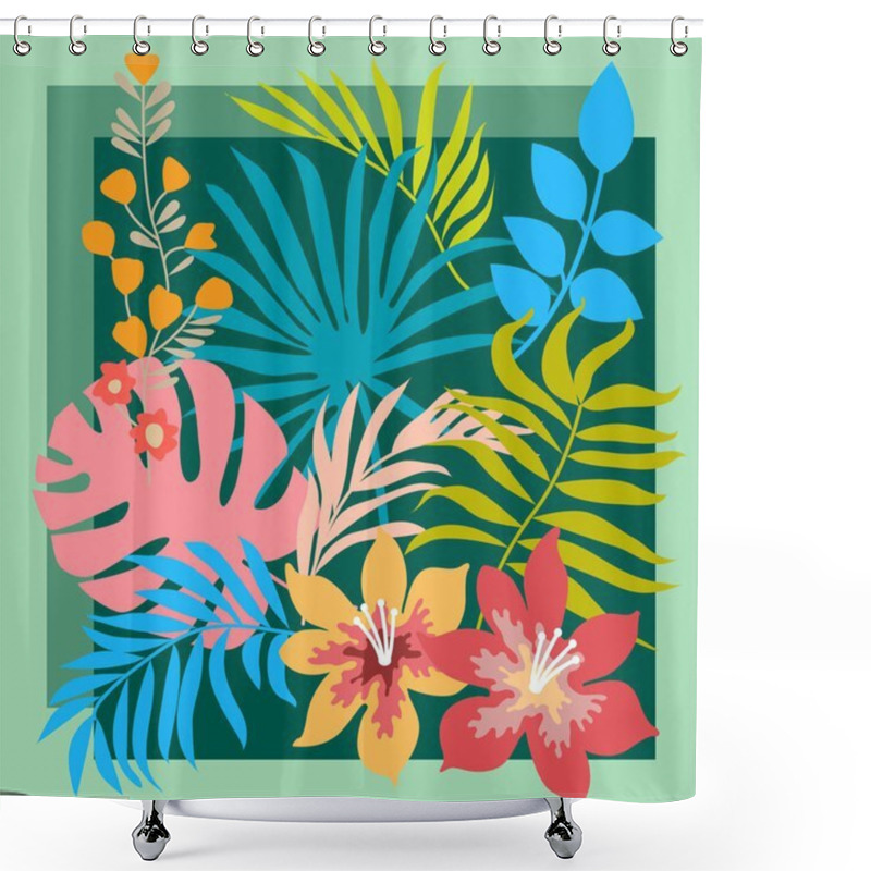 Personality  Exotic Tropical Garden. Shower Curtains