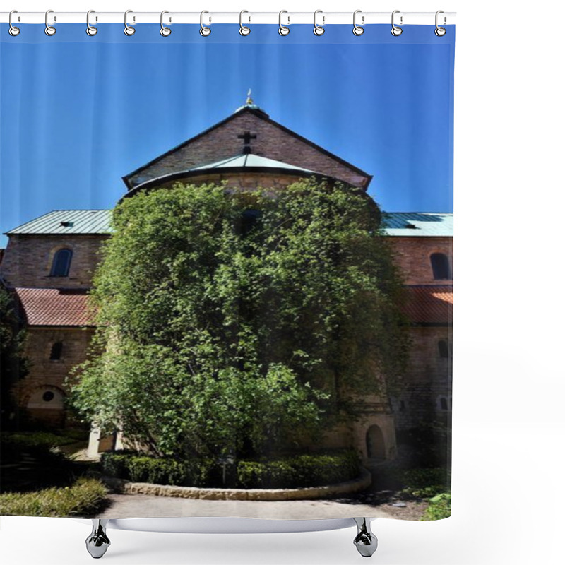 Personality  Rose Of Hildesheim In The Courtyard Of The Cathedral Shower Curtains