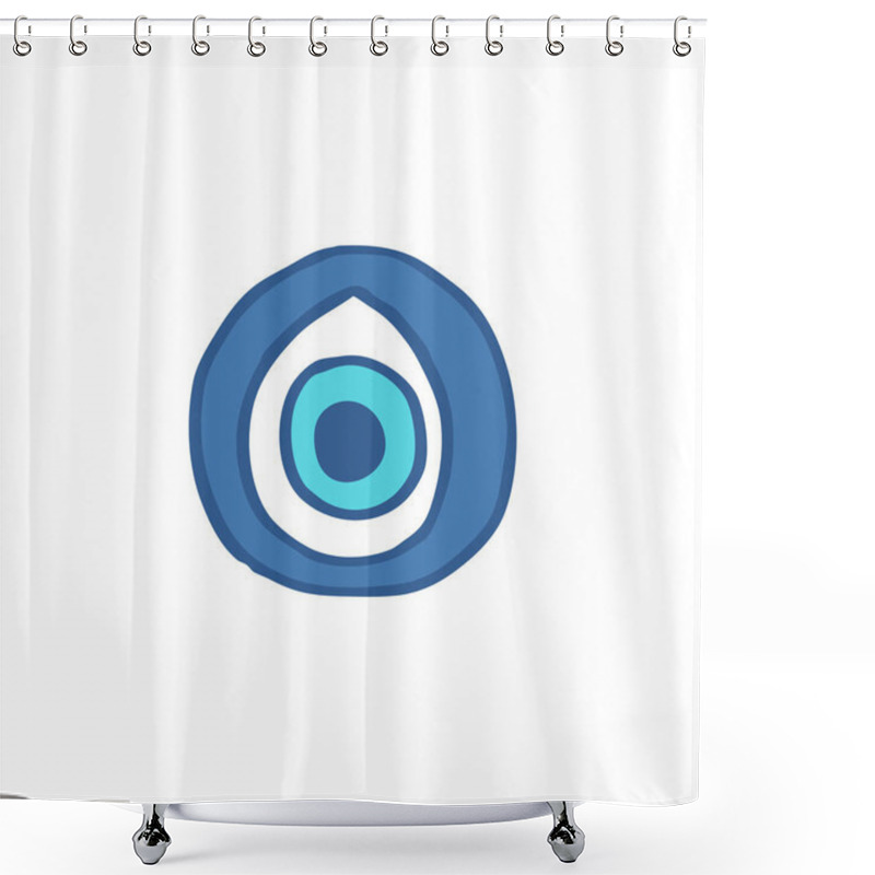 Personality  Fatima Eye Doodle Icon Shower Curtains