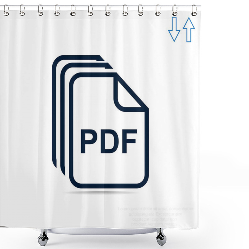 Personality  Pdf File Flat Icon  Shower Curtains